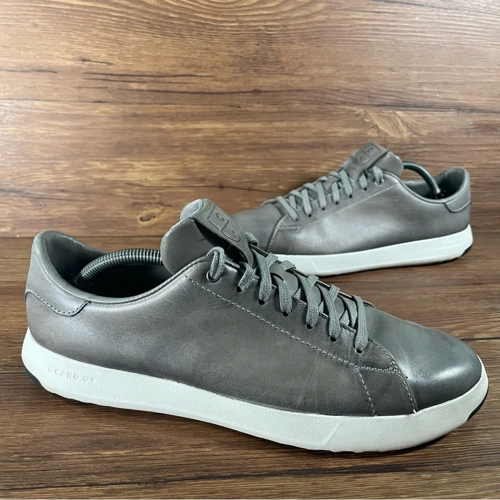 Cole Haan GrandPro Gray Leather Sneakers Men’s Size 10.5 Oxfords Shoes - Picture 11 of 11